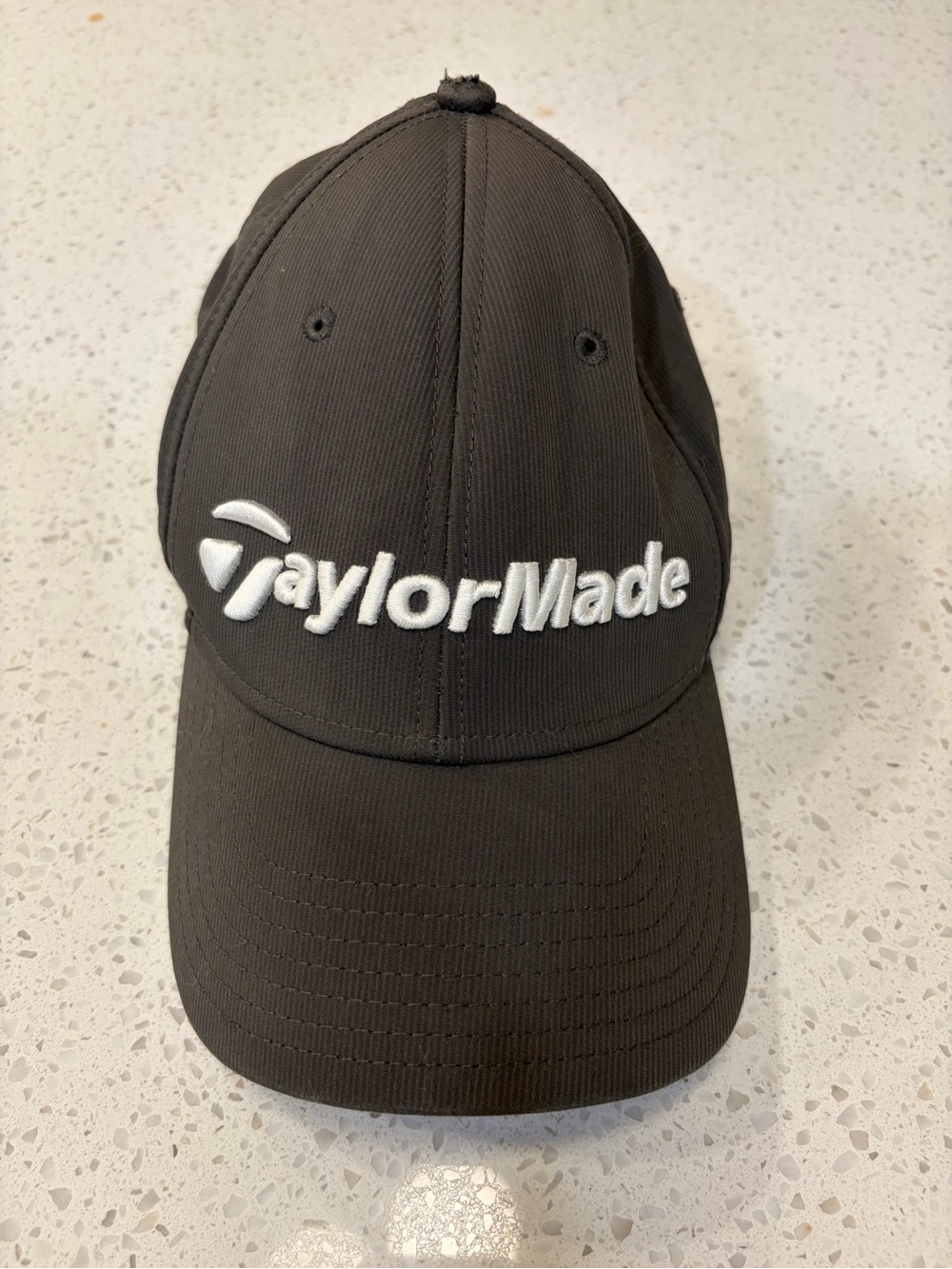 TaylorMade Black Golf Hat with White Logo